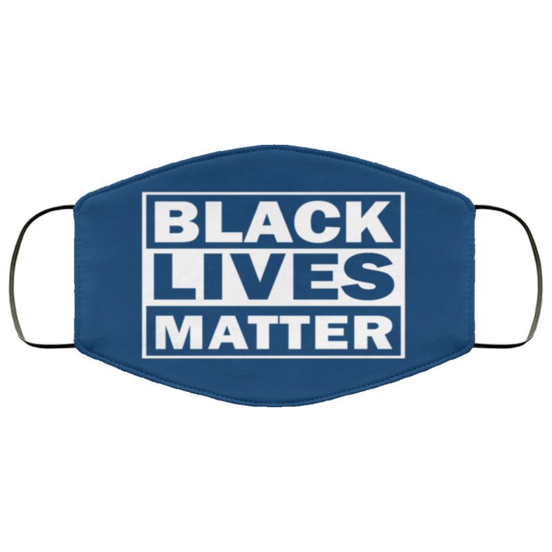 black lives matter face mask Navy