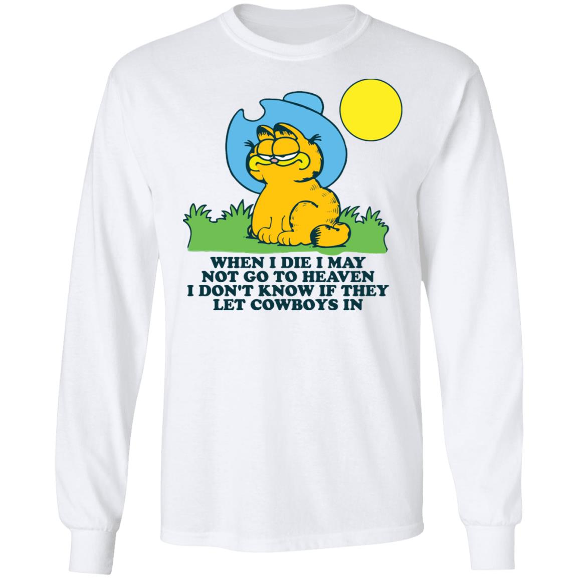 Garfield When I Die I May Not Go To Heaven T Shirt Ladies Tee Hoodie Bluecat