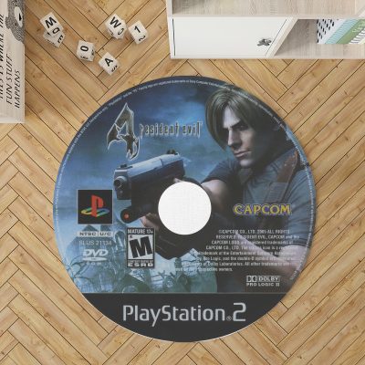 Resident Evil Playstation 2 Disc Round Rug Carpet