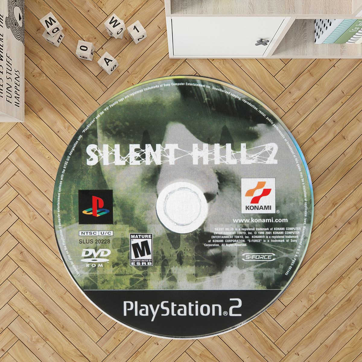 Silent Hill 2 Playstation 2 Disc Round Rug Carpet