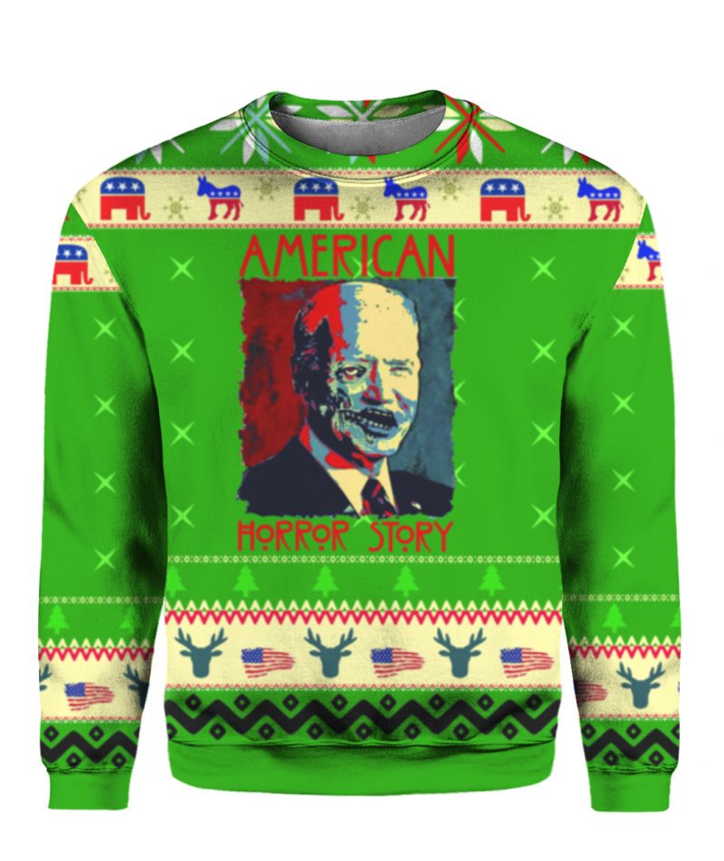 American Horror Story Joe Biden Ugly Christmas Sweater 6