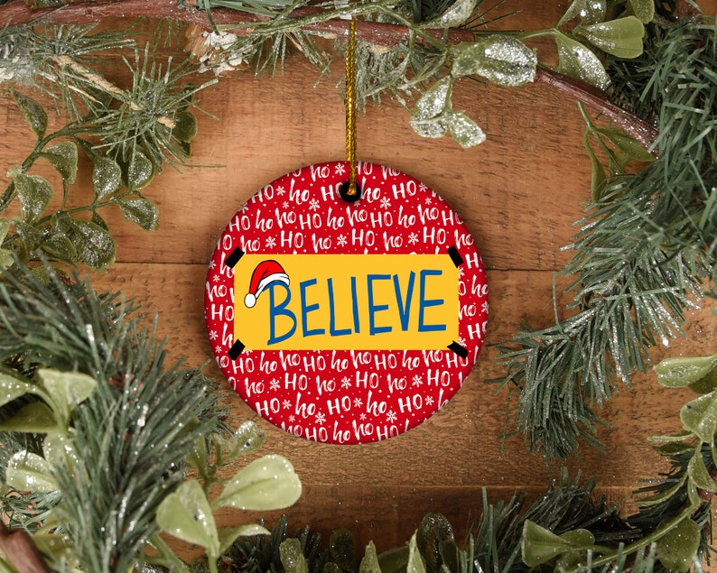 Believe Ted Lasso Christmas Ceramic Ornament 3