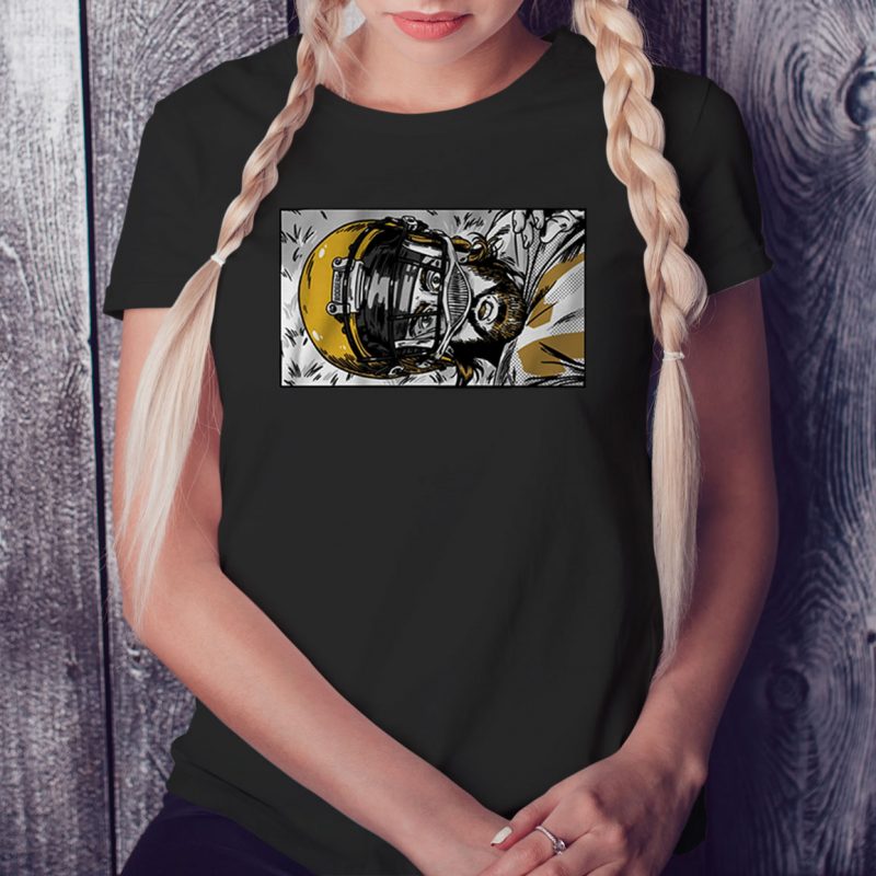 Black Ladies Tee Aaron Rodgers Touchdown Face T shirt