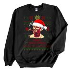 Black Sweatshirt Arnold Schwarzenegger maari Kreestmaas Ugly Christmas Sweater
