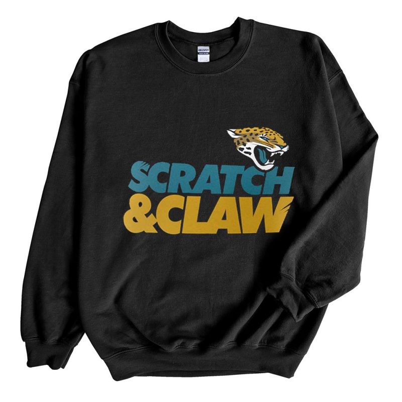 Black Sweatshirt Jacksonville Jaguars Hometown Scratch Claw T Shirt