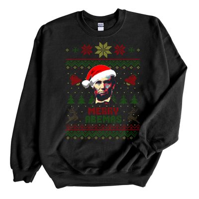 Merry Abemas Abraham Lincoln Ugly Christmas Sweater