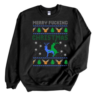 Merry Fucking Christmas Deer Ugly Christmas sweater