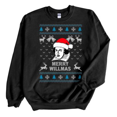 Merry Willmas William Shakespeare Ugly Christmas Sweater