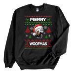 Black Sweatshirt Yorkshire Terrier Merry Woofmas Ugly Christmas Sweater