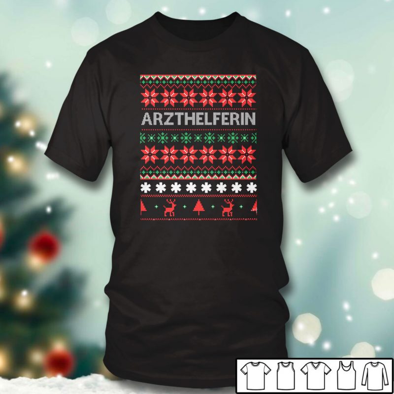 Black T shirt Medical Assistant Ugly Christmas Sweater