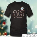 Black T shirt Miami Dolphins Hometown Collection 305 T Shirt
