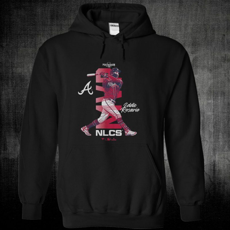 Black Unisex Hoodie Atlanta Braves Eddie Rosario 2021 National League Champions MVP T Shirt