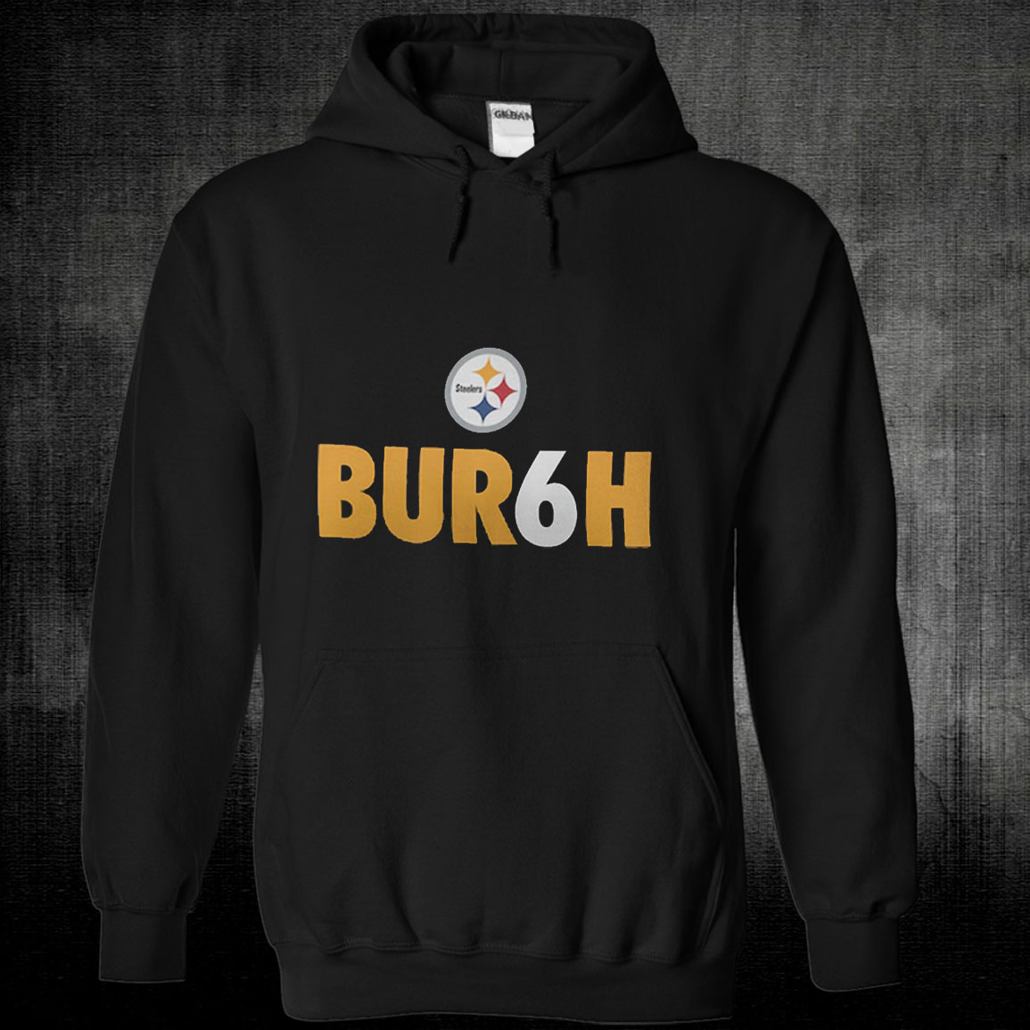 Pittsburgh Steelers Black & Yellow Iconic Hometown Graphic Hoodie - Mens