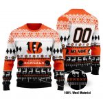 Custom Name NFL Cleveland Browns Ugly Christmas Sweater