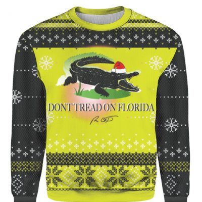Dont tread on me Florida Alligator Ugly Christmas Sweater