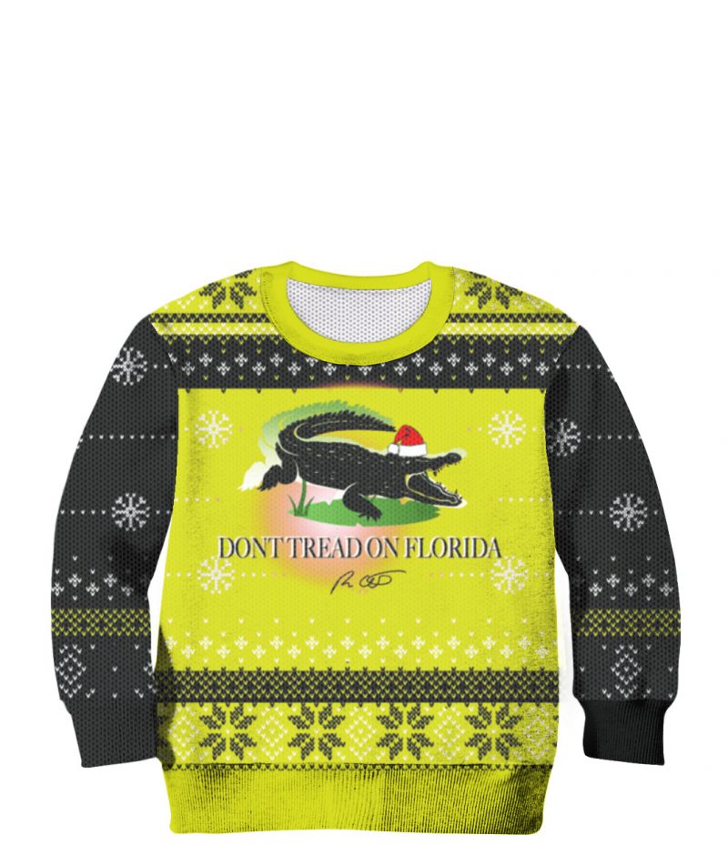 Dont tread on me Florida Alligator Ugly Christmas Sweater 5