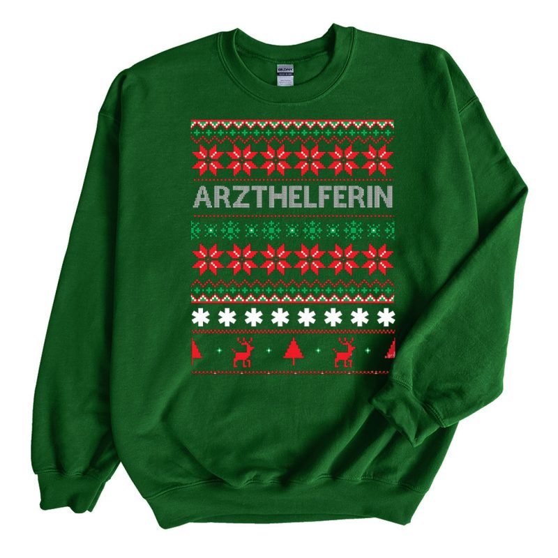 Green Sweatshirt Medical Assistant Ugly Christmas Sweater