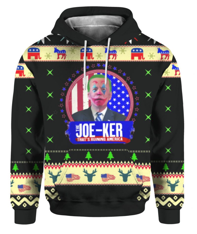Joe Biden The Joe Ker Joker Ugly Christmas Sweater 3
