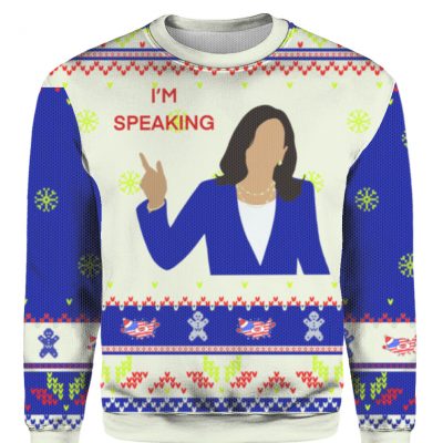 Kamala Harris I speak Ugly Christmas Sweater