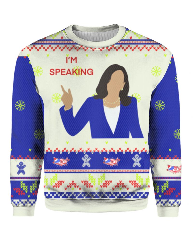 Kamala Harris I speak Ugly Christmas Sweater