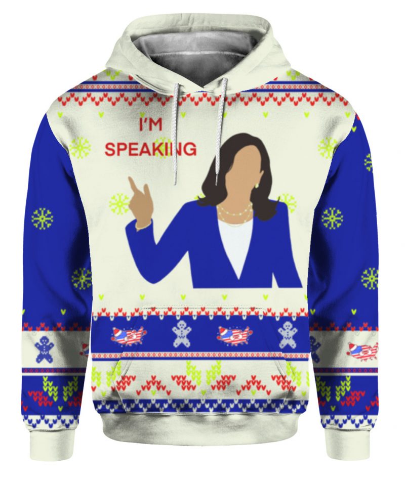 Kamala Harris I speak Ugly Christmas Sweater 3