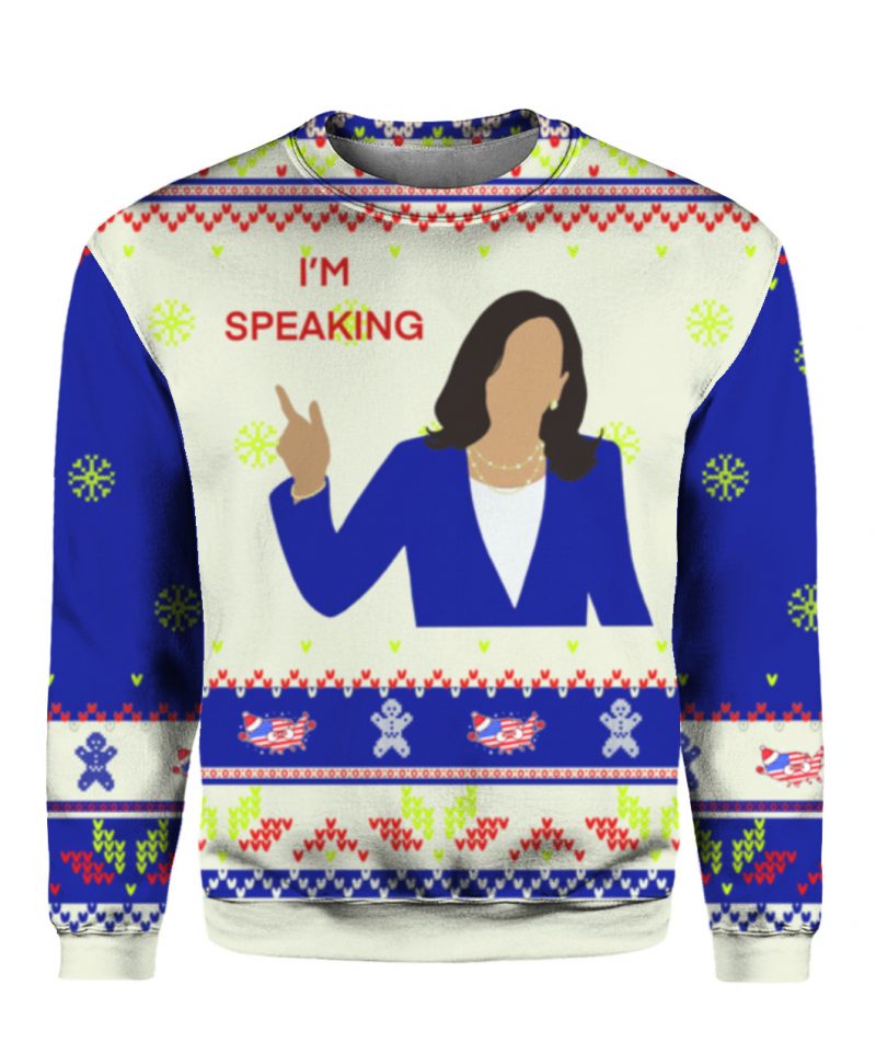 Kamala Harris I speak Ugly Christmas Sweater 6