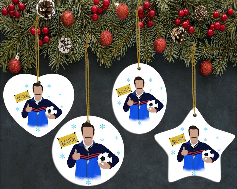 Merry Christmas Ted Lasso Soccer Believe 2021 Ornament 3