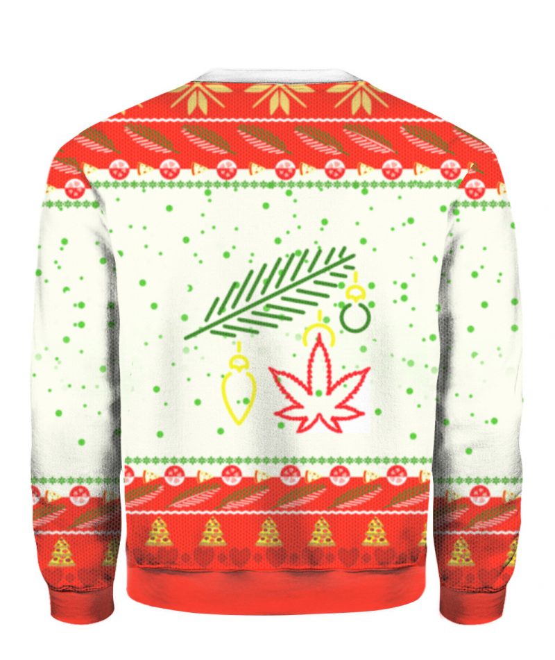 Merry Crustmas and pizza on earth Christmas sweater 2