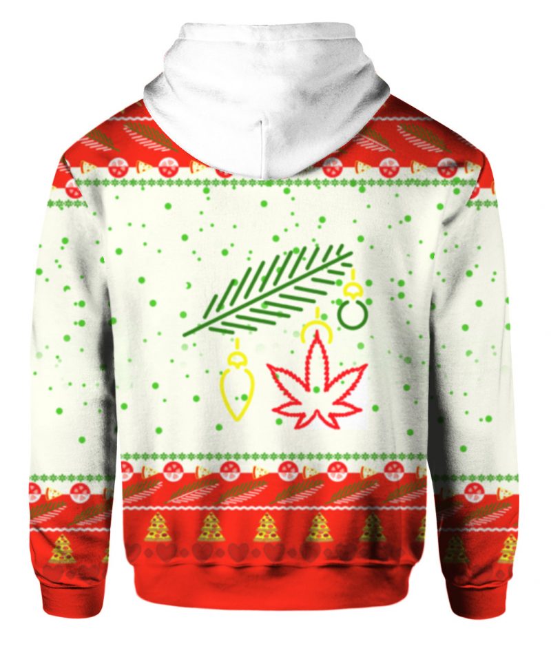 Merry Crustmas and pizza on earth Christmas sweater 4