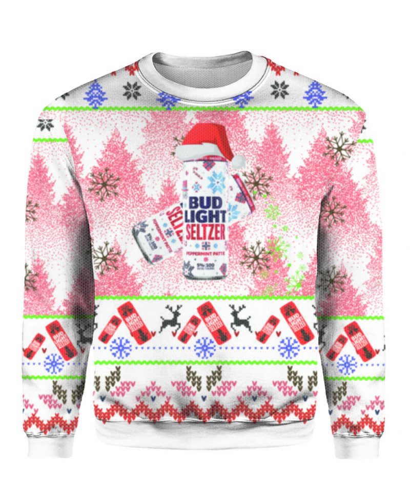 Perpermint Pattie Bud Light Ugly Christmas Sweater 1
