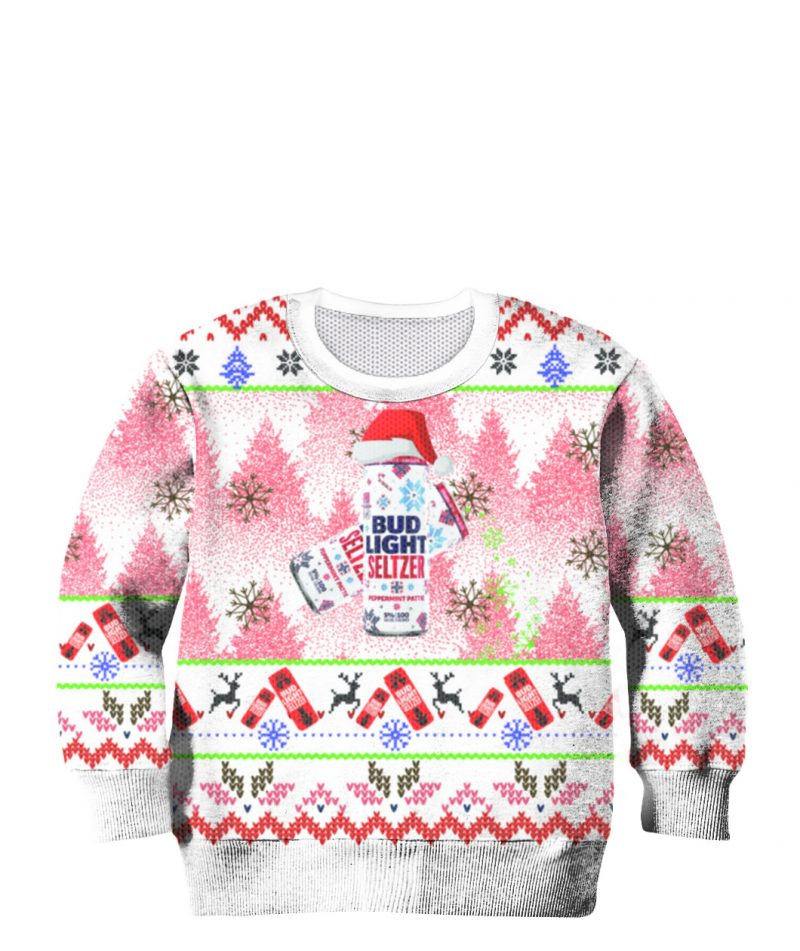 Perpermint Pattie Bud Light Ugly Christmas Sweater 5