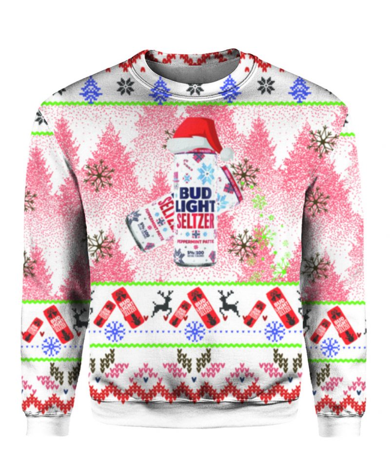 Perpermint Pattie Bud Light Ugly Christmas Sweater