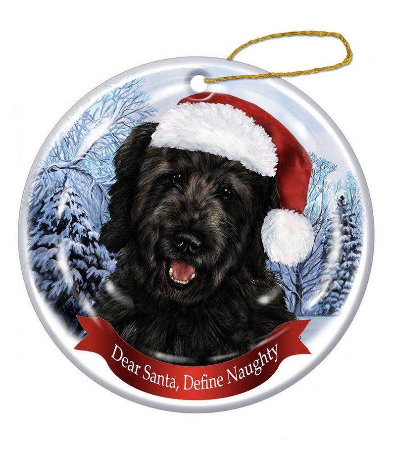Personalized Goldendoodle Christmas Tree Ornament 2021 Free Personalization Pure Breed Santa Hat Dog Paw Wreath Pet Gift Dog Memorial Ornament 