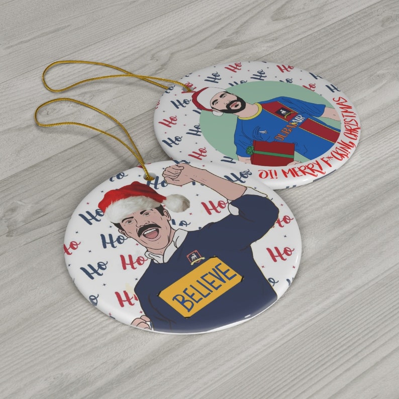 Roy Kent Ted Lasso Ornament Christmas Believe Ornaments 2021 Double Side 2