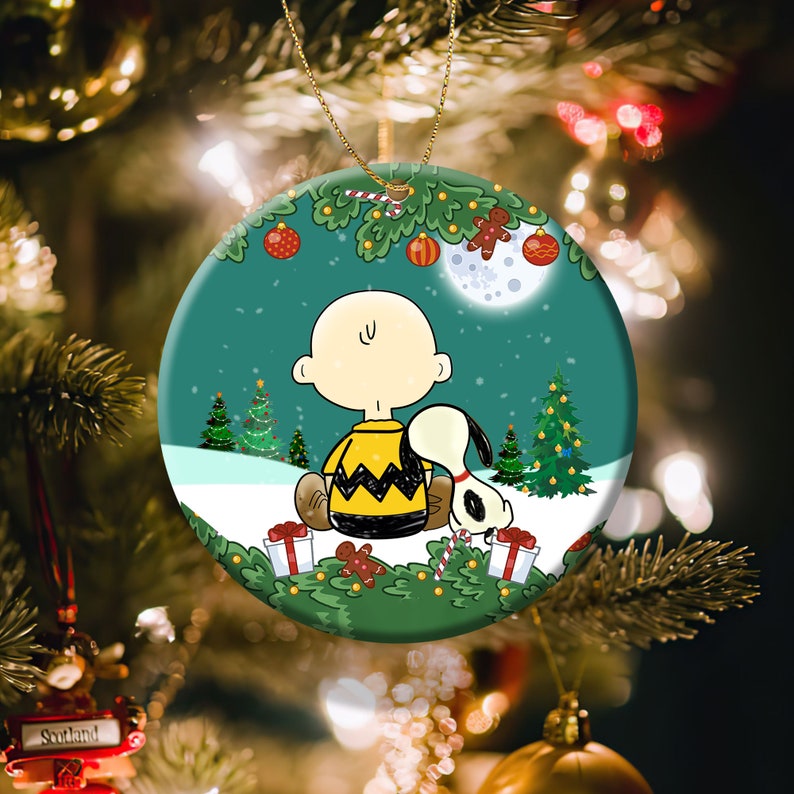 Snoopy and Charlie Brown Christmas 2021 Ceramic Ornament 1