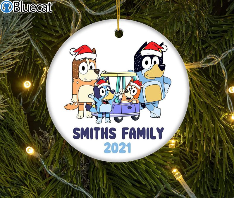 2021 Family Bluey Christmas Ornament Personalized Gifts 1 1