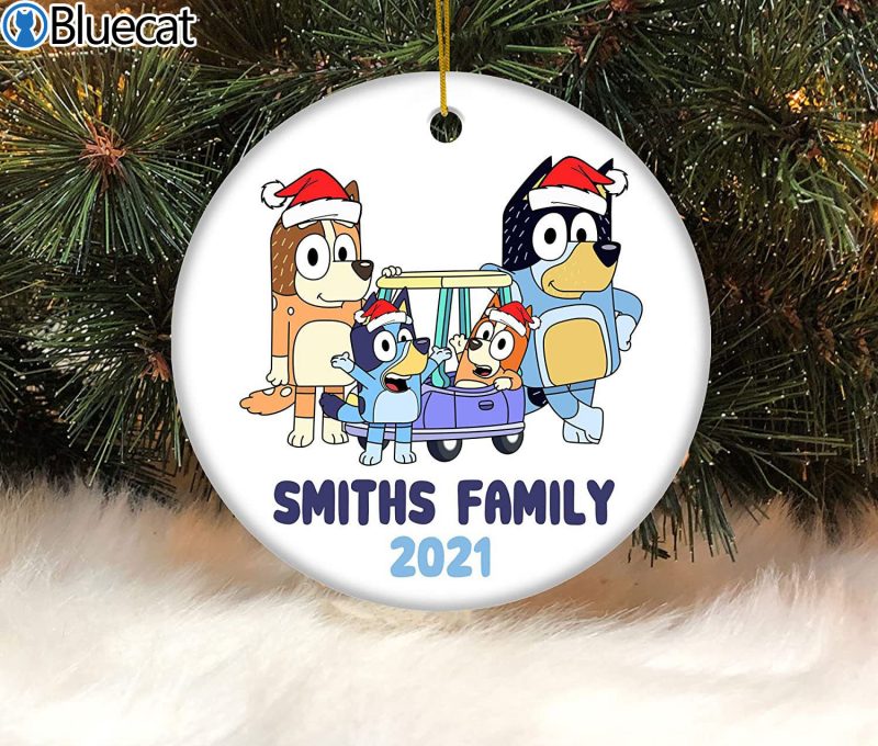 2021 Family Bluey Christmas Ornament Personalized Gifts 2 1