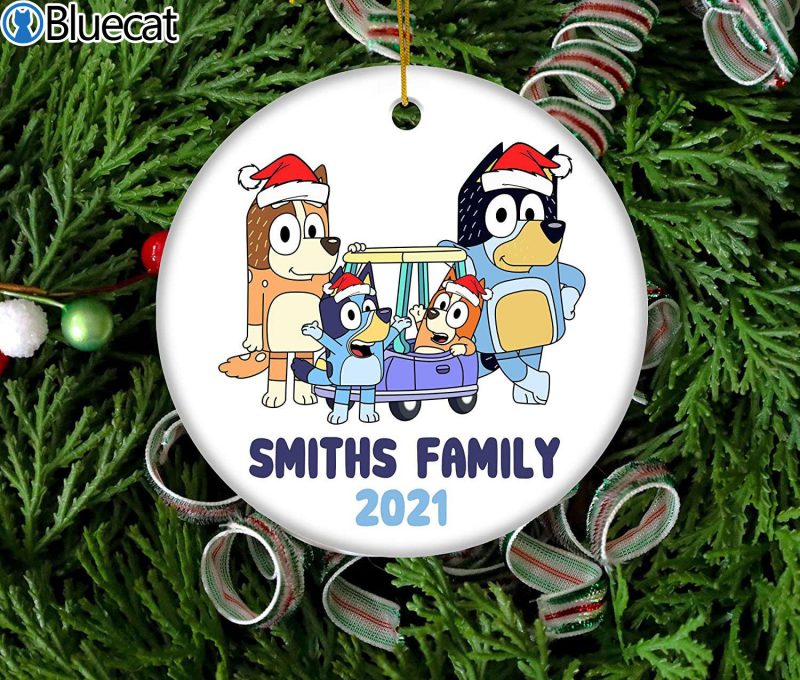 2021 Family Bluey Christmas Ornament Personalized Gifts