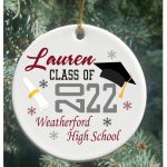 2021 Personalized Class of 2022 Graduation Senior Year Christmas Ornament