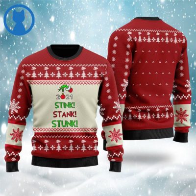 2021 Still Stink Stank Stunk Ugly Christmas Sweater