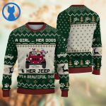 A Girl Her Dogs Christmas Ugly Sweater