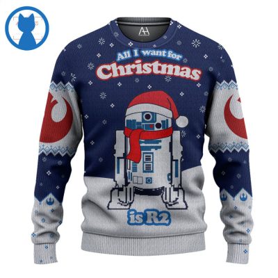 All I Want For Christmas Is R2 Ugly Christmas Sweater