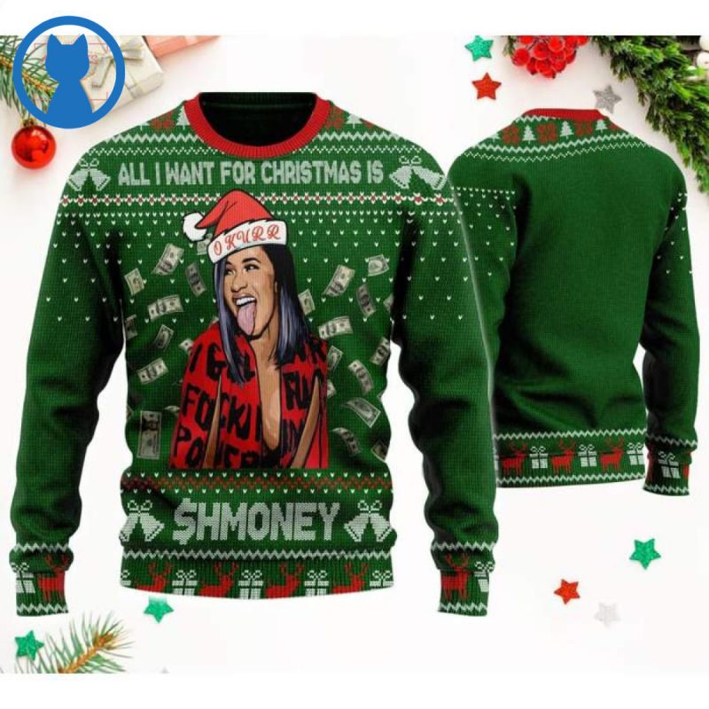 All I Want For Christmas Is Shmoney Ugly Christmas Sweater