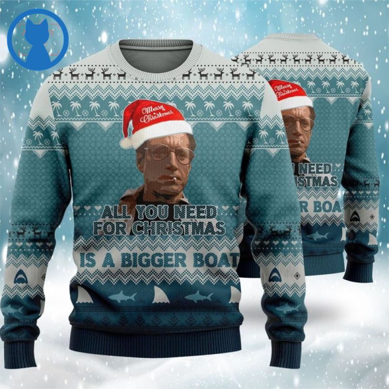 All You Need for Christmas Is a Bigger Boat Ugly Christmas Sweater