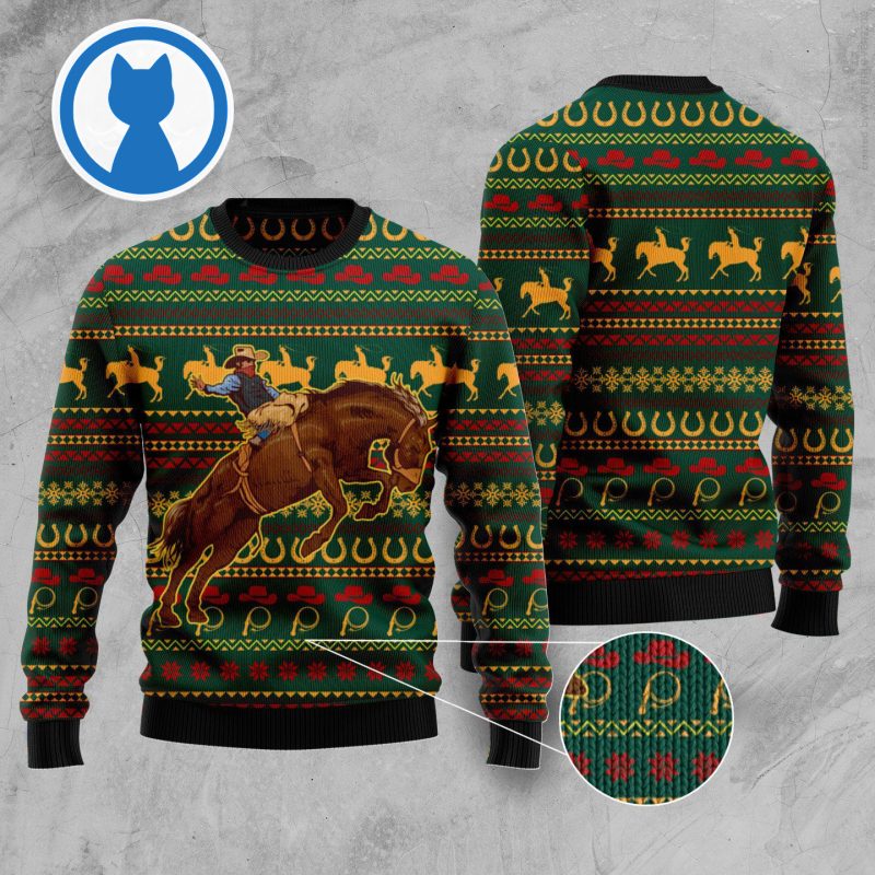 Amazing Cowboy Ugly Christmas Sweater 2
