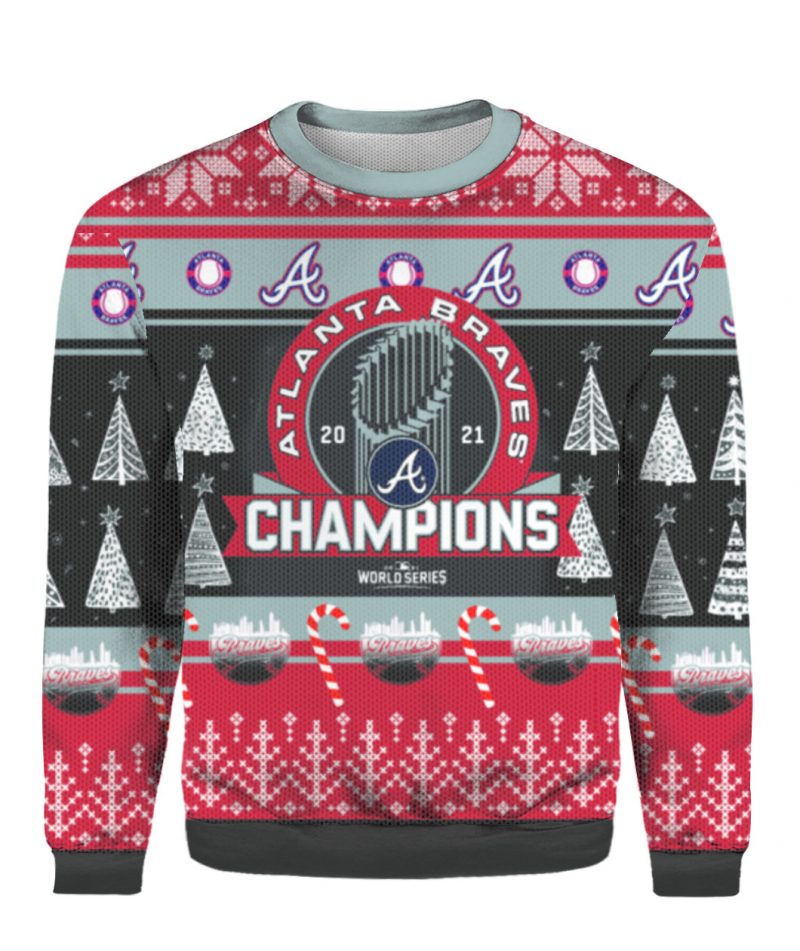 Atlanta Braves 2021 World Series Champions Christmas Sweater
