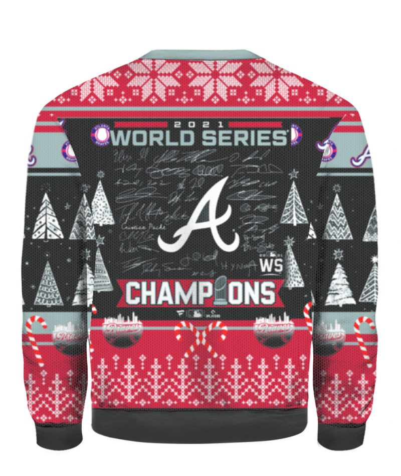 Atlanta Braves 2021 World Series Champions Christmas Sweater 3