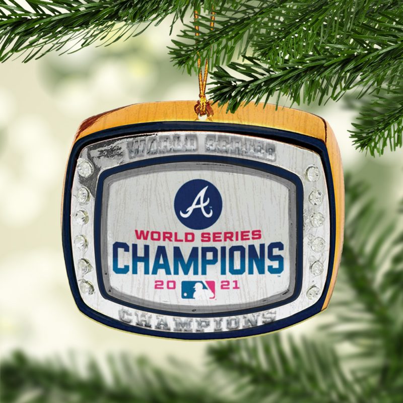 Atlanta Braves 2021 World Series Champions Ring Ornament 2