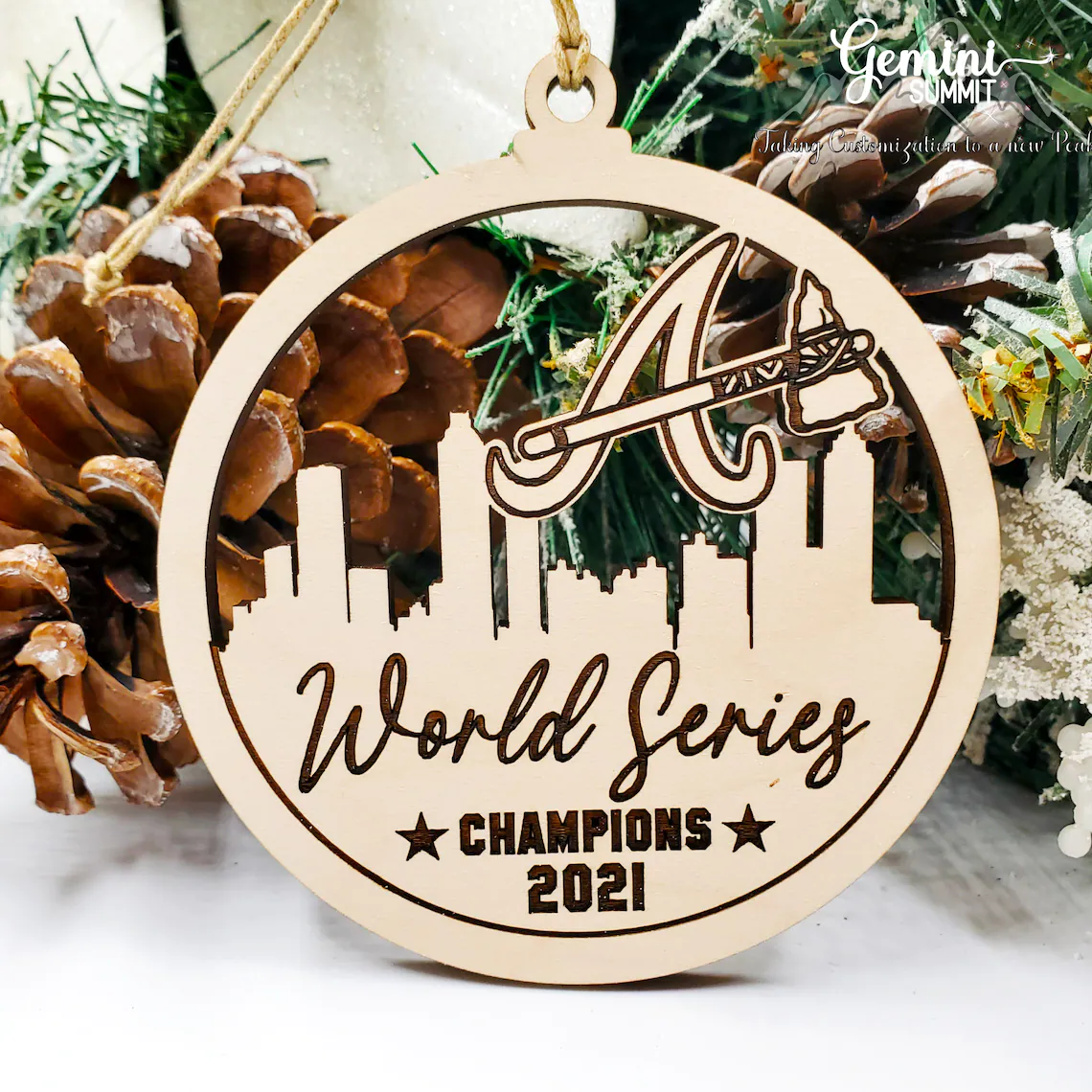 Atlanta Braves Mlb World Series Champions 2021 Ornament Christmas