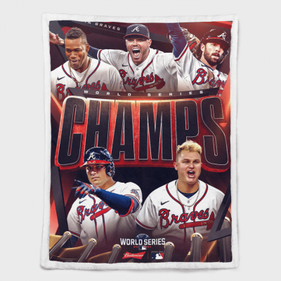 Atlanta Braves World Series 2021 Champions Fleece Blanket